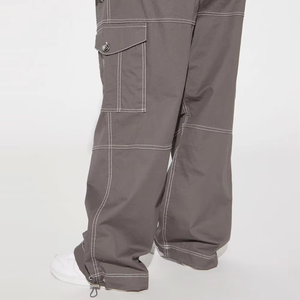 Pantalones Cargo Casuales de Invierno 2026 para Mujer, de Mezclilla, Pierna Ancha, Cintura Elástica, con Logotipo Personalizado, Estilo Urbano - Product Image 3