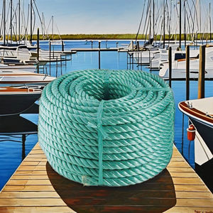 Cuerda de embalaje de polipropileno trenzado de 3/4 hebras azul verde resistente a los rayos UV al por mayor cuerda de amarre marina de pesca de 1/2 pulgadas y 3/4 pulgadas - Product Image 1