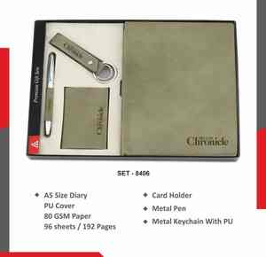 Set de Regalo Ejecutivo con Bolígrafo Metálico Premium, Cuaderno de Cuero PU, Tarjetero, Llavero y Set de Regalo Corporativo - Product Image 3