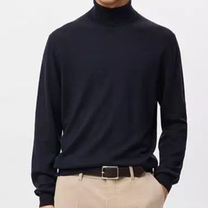 Pull en maille à col polo épais 100% nylon personnalisé pour l'automne et l'hiver, logo personnalisé, fabricant OEM ODM - Product Image 1
