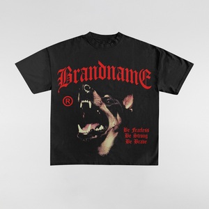 T-shirts de sport à la mode personnalisés de haute qualité en gros, imprimés sur mesure, 100% coton, col rond, coupe ample pour hommes - Product Image 4
