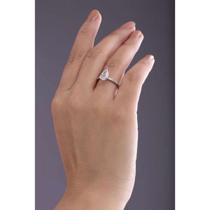 Bijoux Lax Diore, or 18 carats, diamant de laboratoire de forme poire, CVD, couleur blanche D, certifié IGI, bijoux de luxe pour femmes, mariage, fiançailles - Product Image 1