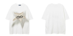 T-shirt en coton vintage, t-shirt oversize pour homme, t-shirt imprimé oversize unisexe personnalisé, été - Product Image 5