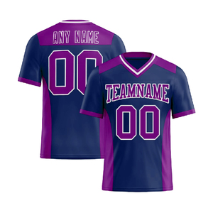 เสื้อฟุตบอลอเมริกันแบบสั่งทำลวดลายใหม่สำหรับผู้ชาย เสื้อแขนสั้นระบายอากาศได้ดี พร้อมลายพิมพ์แบบซับลิเมชั่น - Product Image 4