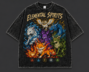 Camiseta Personalizada Negra, 240 Gramos, 100% Algodón, Lavado Ácido, Diseño Gráfico Vintage con Personaje Frontal, Eevee, Charizard, Anime, para Hombre, Talla Grande - Product Image 3