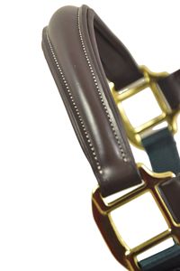 Indian Leather Comfort Horse Show Halter Head Collar Full BRASS Fitting - Product Image 3