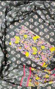 Tissu en pur coton imprimé à la main, style indien et pakistanais, pour Salwar Kameez, non cousu, pour usage quotidien - Product Image 2