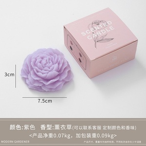 Bougie décorative élégante en forme de pivoine, ornement en cire, cadeau romantique pour fille, bougie parfumée florale faite à la main pour la maison et les célébrations - Product Image 2