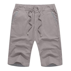 Top Selling <b>Men</b> Sportswear Casual Solid Embroidered Quick Dry Anti-UV <b>Breathable</b> Stone Color Custom Logo Cotton Shorts - Product Image 1