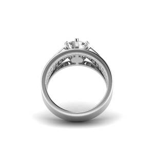 AJRETAIL 1.452 Carat Lab Grown F Color VS1 Clarity Diamond Ring Or blanc clouté IGI Certified Unisex Engagement Party Gift - Product Image 2