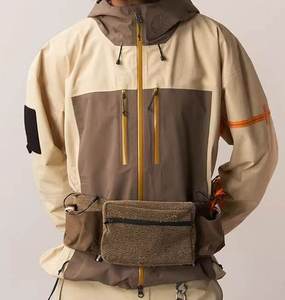 Veste de pluie unisexe personnalisée avec logo, coupe-vent imperméable, softshell, polaire, pour randonnée et trekking, OEM ODM - Product Image 1