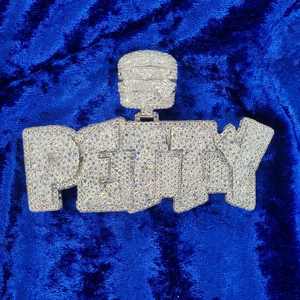 Pendentif Rapper Personnalisé en Argent 925 de Haute Qualité avec Moissanite, Collier Hip Hop, Bijou Plaqué Or, Style Iced Out, Certifié GRA - Product Image 1