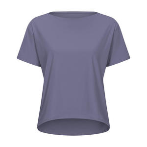 Nueva Llegada, Camiseta de Cuello Redondo y Manga Corta para Mujer, Tallas Grandes, Logotipo Personalizado, Fábrica de Bangladesh, Camiseta de Algodón Lisa al por Mayor - Product Image 6