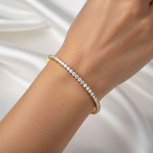 3.28CTW Round Scallop-Set Diamond Tennis <b>Bracelet</b> - Product Image 1