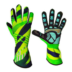 Custom Sublimated Kart Racing Gloves-Anti-Slip Silicone Coating Breathable Full Finger Design Unisex High Quality Manufacturer - Product Image 2