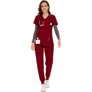 Uniformes Médicos Elásticos y Cómodos de Alta Calidad para Enfermeras, Conjunto de Uniforme Quirúrgico Unisex para Hospital con Tela de Algodón y Poliéster - Product Image 1