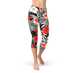 Vêtements de sport pour femmes à imprimé floral, fabrication directe d'usine, pantalon de yoga à taille haute et serré avec poche, leggings sexy - Product Image 2