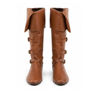 Bottes médiévales classiques modernes, cuir souple, légères, écologiques, haute qualité, design personnalisable, taille flexible - Product Image 1