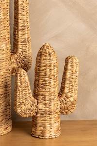 Statue de cactus en rotin tressé à la main sophistiquée, sculpture décorative d'inspiration bohème, art en fibre naturelle écologique pour la maison moderne - Product Image 4