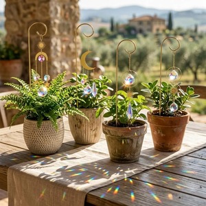 Atrapasoles de cristal para colgar, decoración perfecta para el hogar, jardín, balcón y como adorno decorativo para plantas, de la India. - Product Image 4