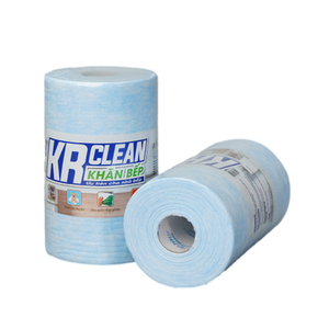 Lingettes de nettoyage jetables non tissées bleues pour cuisine, en vrac, OEM, export, KRCLEAN, 2 plis, lavables, absorbantes, multi-plis, écologiques - Product Image 1