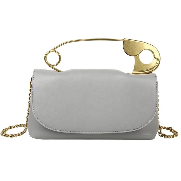 Modedesignerin Frauen Sicherheits nadel Griff Tasche Kette Cross