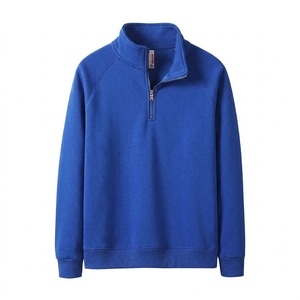 Sudadera de Forro Polar Silver Fox para Hombre, de 410 g/m², con Media Cremallera, Cuello Alto, Ajuste Holgado, Estilo Deportivo Casual, para Otoño, Venta al por Mayor - Product Image 4
