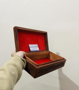 Caja de Madera Rectangular Ecológica para Guardar Joyas y Regalos, Interior Suave para Artículos Delicados, Decoración de Mesa para Navidad y Año Nuevo Chino - Product Image 6