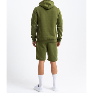 Men's 2 Piece Hooded <b>Athletic</b> Sweatshirt Short Sleeve Casual Sports Hoodie Shorts Set Customized Men’s Hoodies & Sweatshirt Sets - Product Image 2