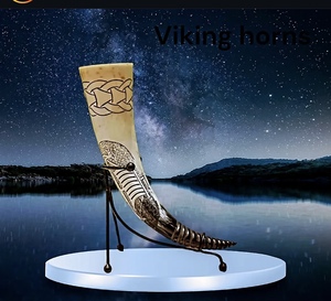 Corne de buffle polie à finition naturelle, corne de guerre viking, imperméable, pour cosplay et décoration intérieure - Product Image 4