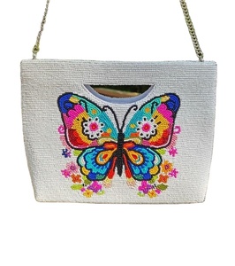 Classique personnalisé à la main couleurs mélangées perlé broderie sac à bandoulière élégant haut luxe nouveau Design belle inde voyage - Product Image 4