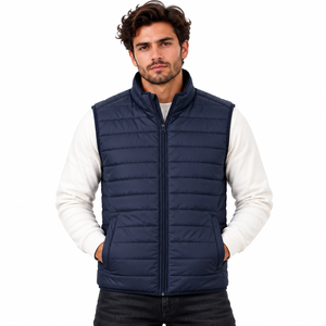 <b>Mens</b> Quilted Bodywarmer Vest Sleeveless <b>Gilet</b> Lightweight Padded Warm Winter Outdoor Casual Custom Wholesale Apparel Supplier - Product Image 1