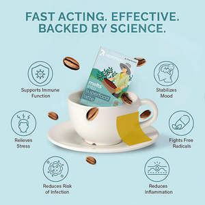 Melts Superfood Latte Strips Sabor de café en negrita con Notas de caramelo, soporte inmunológico, alivio del estrés y poder antiinflamatorio - Product Image 3