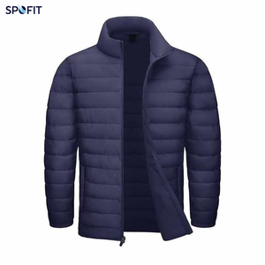 Blouson matelassé unisexe OEM en toile légère, respirant, isolant, avec poches, résistant à l'eau, pour l'hiver, teinture unie - Product Image 3