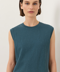 Robe T-shirt en Coton Personnalisée 100% Coton pour Femme, Robe sans Manches Col Rond Coupe Droite, Tenue Décontractée - Product Image 1