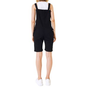 Freizeit kleid Quadratischer Ausschnitt Feste ärmellose Damen Shorts Overalls Spiel anzüge Dunkelblaue Jeans Stram pler Mädchen Normale Jeans Hose
