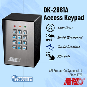 DK-2881A (P0) Ba Relay Kết quả đầu ra cổ ngỗng gắn bàn phím kiểm soát truy cập cửa cho xe mở cửa nhà để xe - Product Image 4