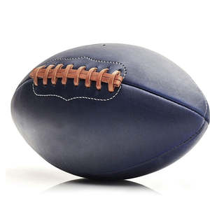 Ballon de football américain et de rugby sur mesure de qualité supérieure en cuir avec coutures, qualité de jeu officielle - Product Image 4