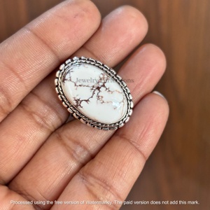 แหวนเงินแท้ 925 ชุบเงิน งานแฮนด์เมด วินเทจ ลายม้าป่าธรรมชาติ ประดับพลอย แหวนทองเหลืองแฟชั่น ขายส่ง ของขวัญสำหรับงานปาร์ตี้ เครื่องประดับกันน้ำ - Product Image 2