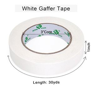 Nastro Gaffa Bianco Opaco Antiriflesso, Autoadesivo Strappabile a Mano per Etichettatura Cavi, Palcoscenici, Studi Fotografici, Senza Residui - Product Image 3