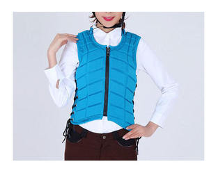 Unisex Horse Riding Safety Vest Solid Black Neoprene Zipper Closure Waterproof Equestrian Protection Gear - Product Image 2