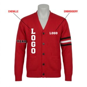 customized CA university Sweater <b>CARDIGAN</b> With Embroidery <b>Chenille</b> Logos 100% Acrylic Knitted HBCU Apparels Greek <b>Cardigan</b> - Product Image 1