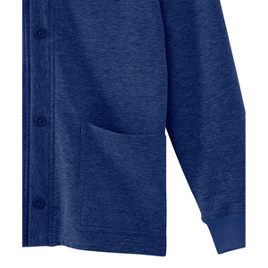 Cardigan en polaire doux pour femme, à dos ouvert, adaptatif, avec boutons-pression aux épaules, classique, confortable, chaud, idéal pour l'hiver et adapté aux soignants - Product Image 5