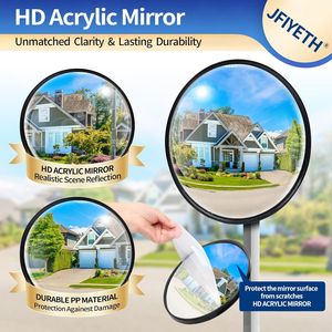 Specchio di Sicurezza Convesso Regolabile da 12 Pollici, Angolo di Visione 160 Gradi, per Vialetti, Garage, Magazzini, Parcheggi - Product Image 5