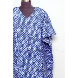 Nuevo Vestido Kaftan de Algodón para Mujer Talla Grande, Elegante Vestido de Playa con Estampado Vintage, Manga Corta y Holgado para Verano - Product Image 2