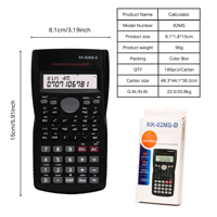 Calculatrice scientifique multifonctionnelle 82 ms, calculatrice électronique professionnelle, mini calculatrice personnalisée mignonne, articles de papeterie