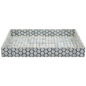 Plateau de service rond en rotin laqué et incrusté de nacre de haute qualité, best-seller pour la maison et les restaurants, produit phare du Vietnam - Product Image 3