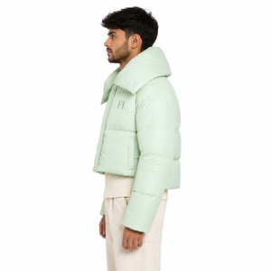 Cropped Puffer Men's <b>Jackets</b> Wholesale Quilted Padded Winter Outerwear Custom OEM Manufacturer Bulk Supply Casual Fashion <b>Jacket</b> - Product Image 3