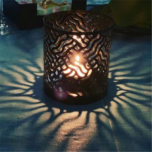 Lot de centres de table de mariage en métal, élégants, découpés au laser, dorés, porte-bougies décoratifs en métal pour événements - Product Image 4