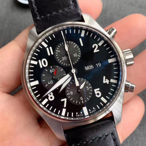 Classic and Elegant Business Luxury Black Dial Cowhide Strap Casual Commuting <b>Chronograph</b> Date <b>Automatic</b> Mechanical Men's Watch - Product Image 2
